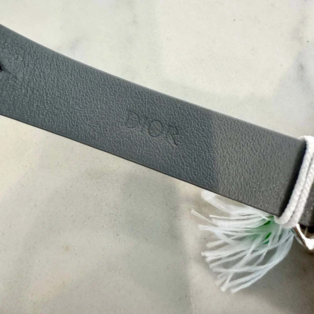 Christian Dior CD Logo Leather Bracelet